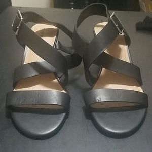 Torrid Black Criss Cross Midi Wedge